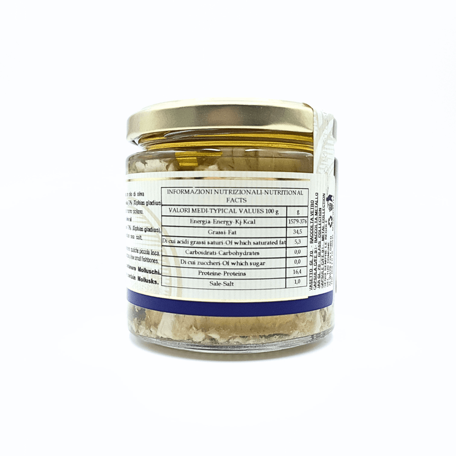 Schwertfisch-Filets in Olivenöl eingelegt